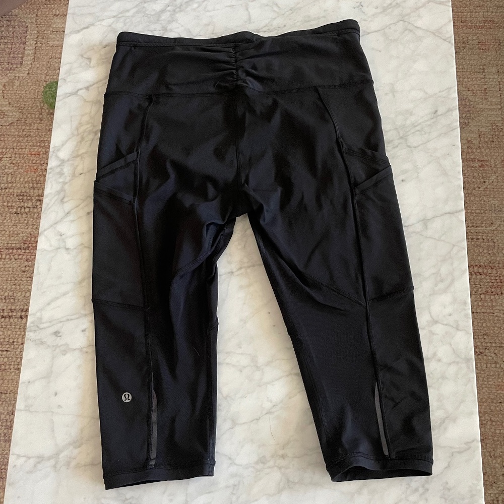 Lululemon Crop Running Tights Black Size 10